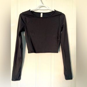 Lululemon Wunder Train Cropped Long Sleeve Top
